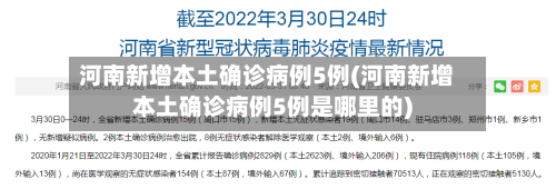 河南新增本土确诊病例5例(河南新增本土确诊病例5例是哪里的)-第2张图片