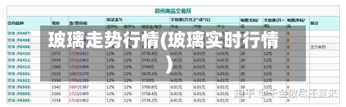 玻璃走势行情(玻璃实时行情)-第2张图片