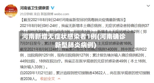 河南新增无症状感染者1例(河南确诊新型肺炎病例)-第2张图片