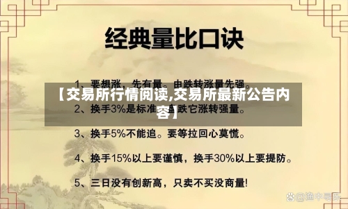 【交易所行情阅读,交易所最新公告内容】-第2张图片