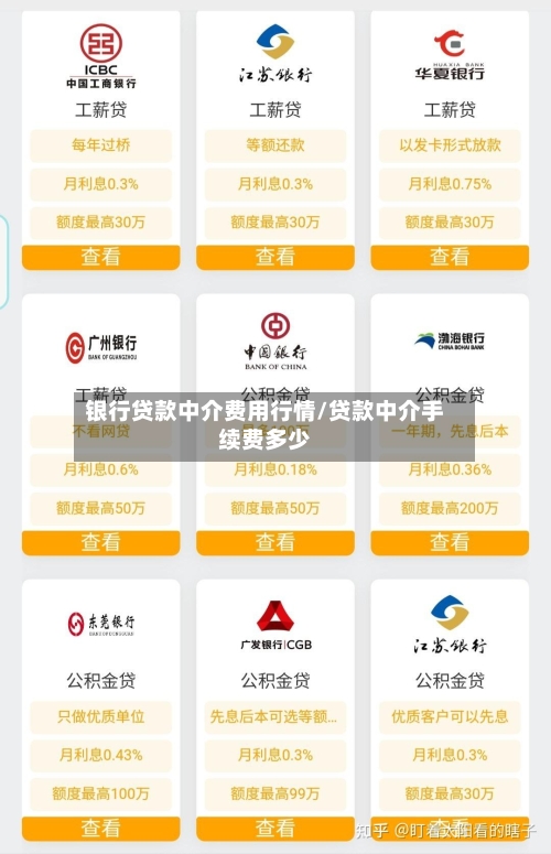 银行贷款中介费用行情/贷款中介手续费多少-第2张图片