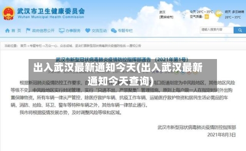 出入武汉最新通知今天(出入武汉最新通知今天查询)-第2张图片