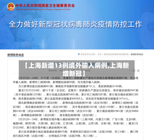 【上海新增13例境外输入病例,上海新增新冠】