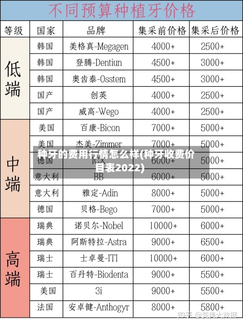 种牙的费用行情怎么样(种牙收费价目表2022)