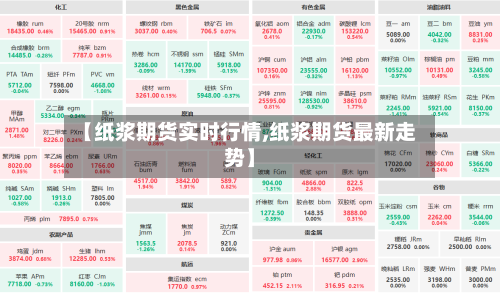 【纸浆期货实时行情,纸浆期货最新走势】-第2张图片