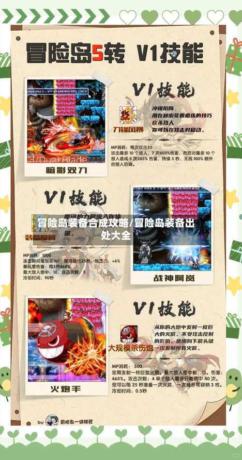 冒险岛装备合成攻略/冒险岛装备出处大全