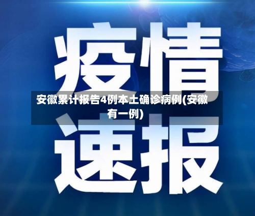 安徽累计报告4例本土确诊病例(安徽有一例)-第3张图片