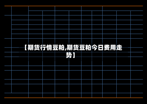 【期货行情豆粕,期货豆粕今日费用走势】