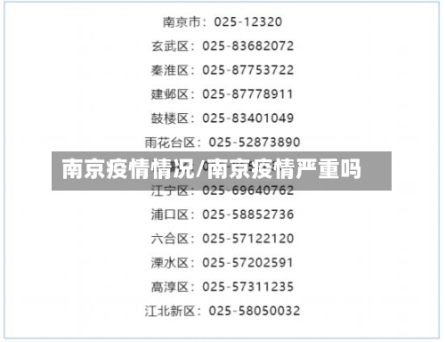 南京疫情情况/南京疫情严重吗