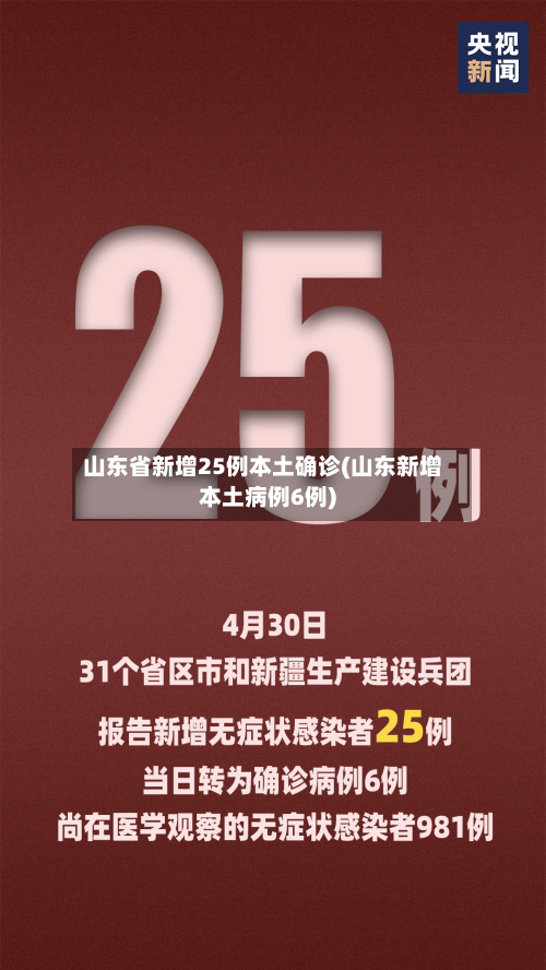 山东省新增25例本土确诊(山东新增本土病例6例)-第2张图片
