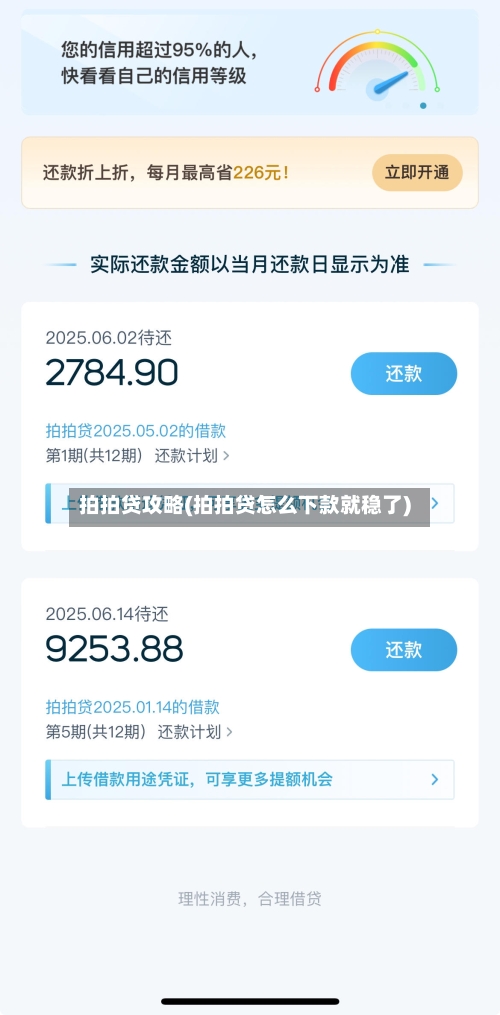 拍拍贷攻略(拍拍贷怎么下款就稳了)