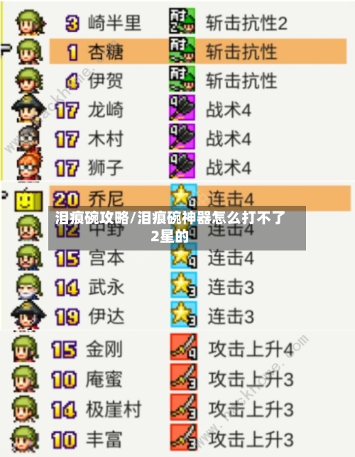泪痕碗攻略/泪痕碗神器怎么打不了2星的-第3张图片