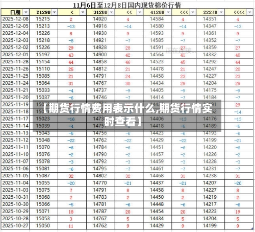 【期货行情费用表示什么,期货行情实时查看】-第3张图片