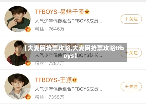 【大麦网抢票攻略,大麦网抢票攻略tfboys】-第2张图片