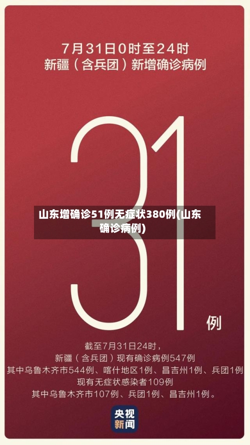 山东增确诊51例无症状380例(山东确诊病例)