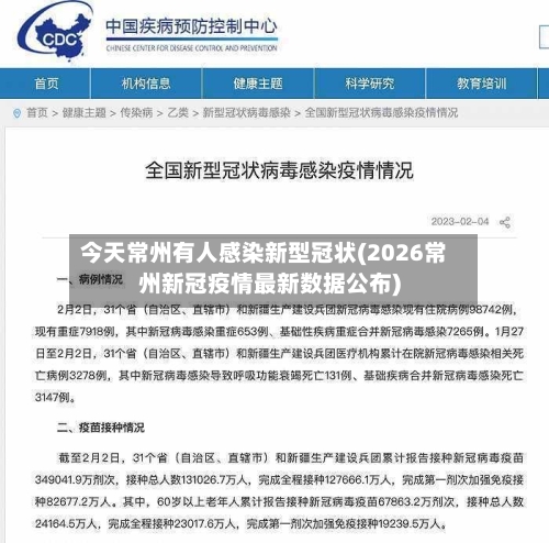 今天常州有人感染新型冠状(2026常州新冠疫情最新数据公布)-第2张图片