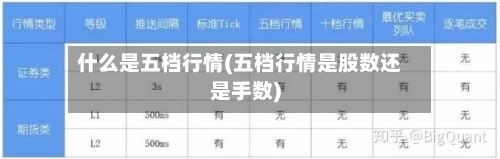 什么是五档行情(五档行情是股数还是手数)