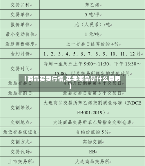 【商品买卖行情,买卖商品是什么意思】-第2张图片