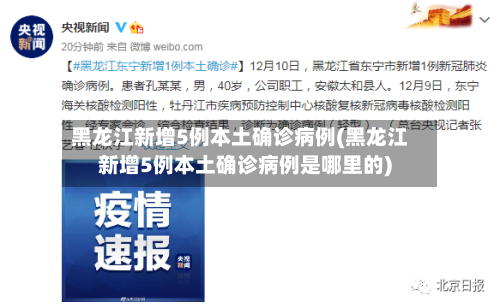 黑龙江新增5例本土确诊病例(黑龙江新增5例本土确诊病例是哪里的)-第2张图片