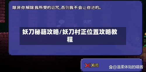 妖刀秘籍攻略/妖刀村正位置攻略教程-第2张图片