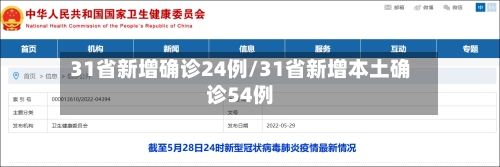 31省新增确诊24例/31省新增本土确诊54例