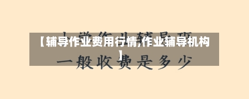 【辅导作业费用行情,作业辅导机构】