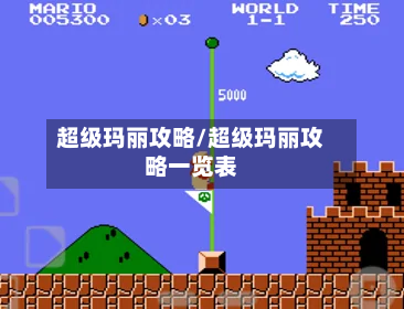 超级玛丽攻略/超级玛丽攻略一览表