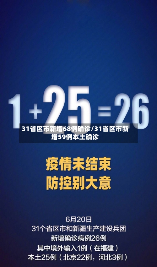 31省区市新增68例确诊/31省区市新增59例本土确诊-第2张图片