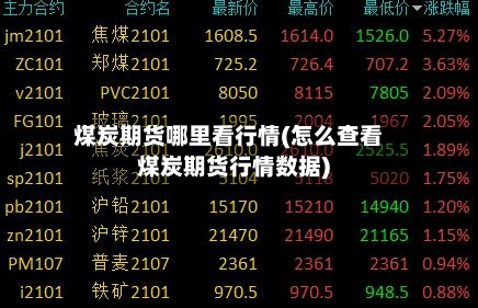 煤炭期货哪里看行情(怎么查看煤炭期货行情数据)
