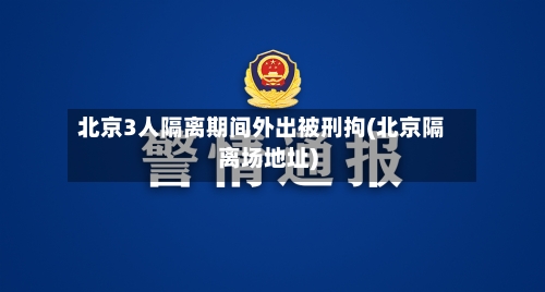 北京3人隔离期间外出被刑拘(北京隔离场地址)-第2张图片