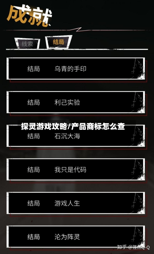 探灵游戏攻略/产品商标怎么查