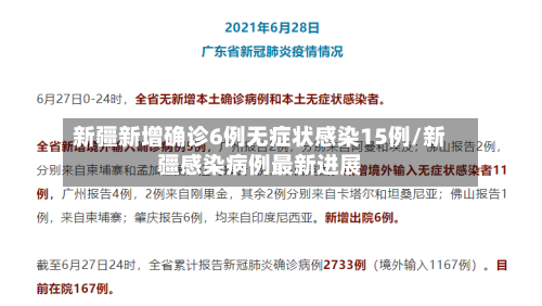新疆新增确诊6例无症状感染15例/新疆感染病例最新进展