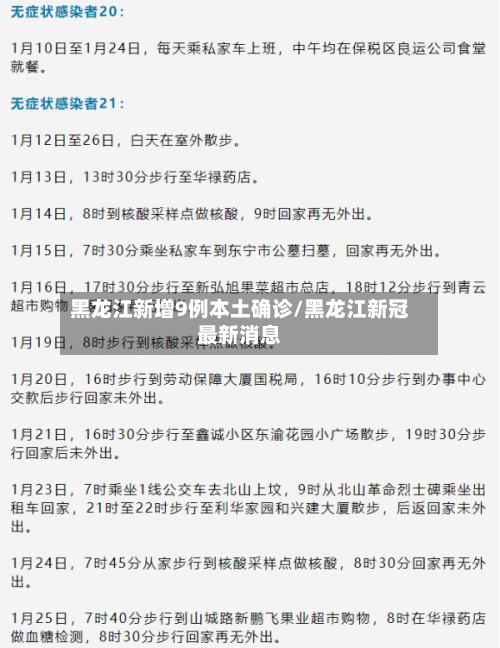 黑龙江新增9例本土确诊/黑龙江新冠最新消息-第3张图片