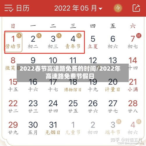 2022春节高速路免费的时间/2022年高速路免费节假日