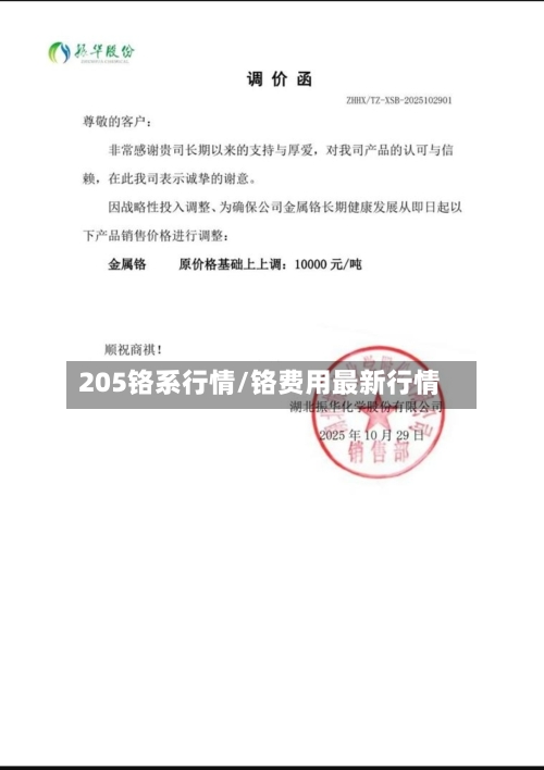 205铬系行情/铬费用最新行情