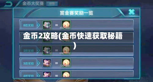 金币2攻略(金币快速获取秘籍)-第2张图片
