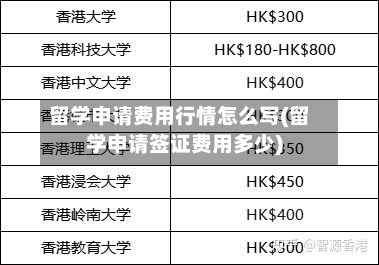 留学申请费用行情怎么写(留学申请签证费用多少)-第2张图片