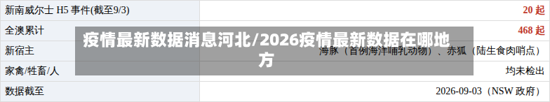 疫情最新数据消息河北/2026疫情最新数据在哪地方-第1张图片