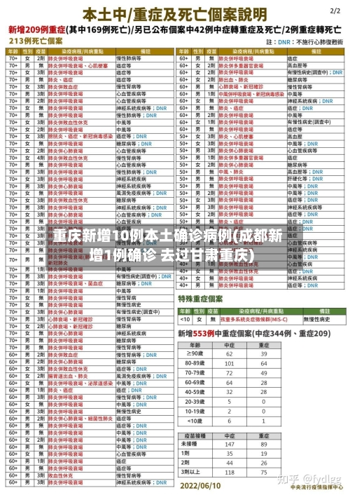 重庆新增10例本土确诊病例(成都新增1例确诊 去过甘肃重庆)-第1张图片