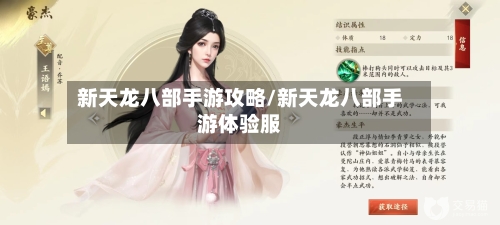 新天龙八部手游攻略/新天龙八部手游体验服