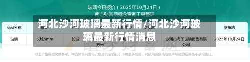 河北沙河玻璃最新行情/河北沙河玻璃最新行情消息-第1张图片
