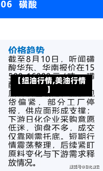 【纽油行情,美油行情】