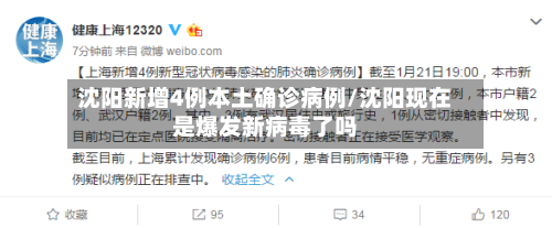 沈阳新增4例本土确诊病例/沈阳现在是爆发新病毒了吗