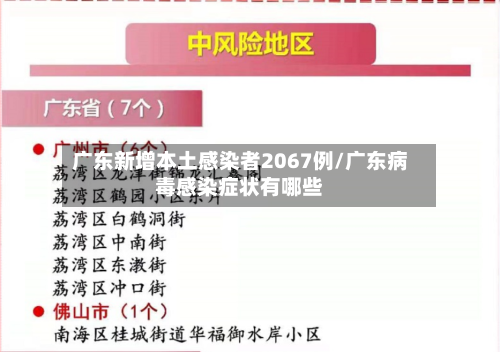 广东新增本土感染者2067例/广东病毒感染症状有哪些