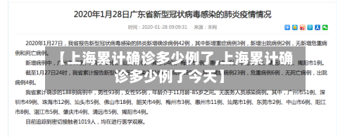 【上海累计确诊多少例了,上海累计确诊多少例了今天】-第3张图片