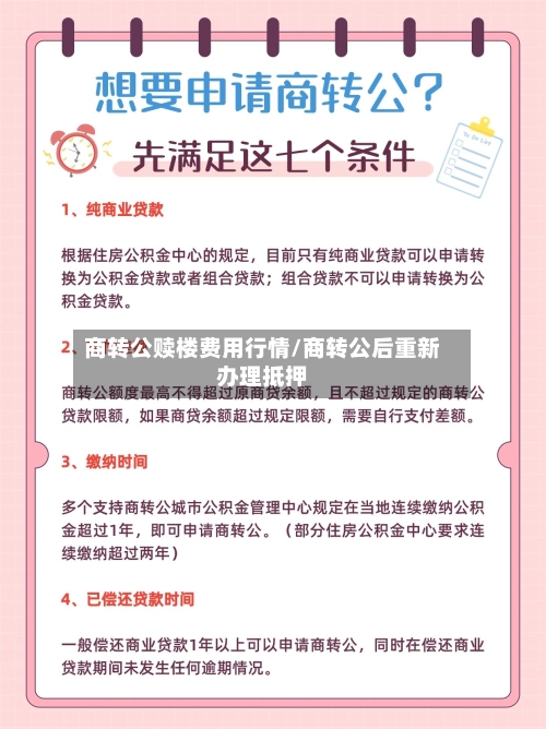 商转公赎楼费用行情/商转公后重新办理抵押
