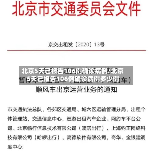 北京5天已报告106例确诊病例/北京5天已报告106例确诊病例多少例