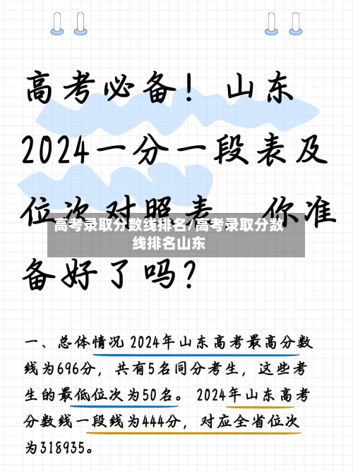 高考录取分数线排名/高考录取分数线排名山东-第1张图片