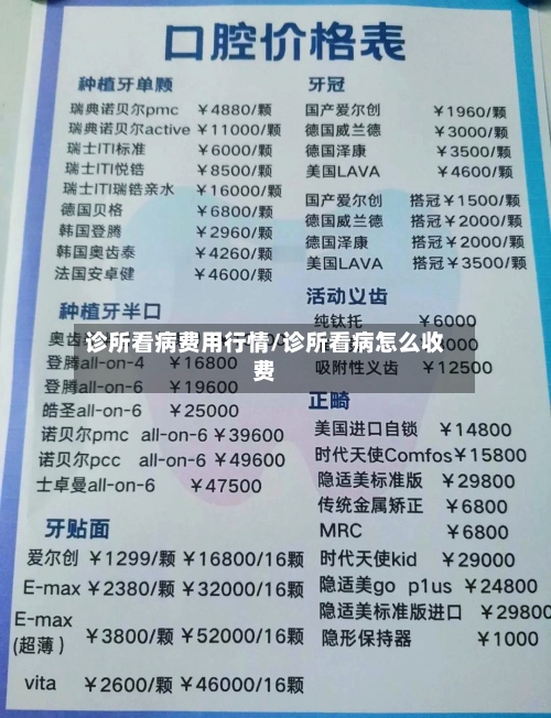 诊所看病费用行情/诊所看病怎么收费-第2张图片