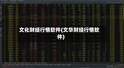 文化财经行情软件(文华财经行情软件)-第2张图片